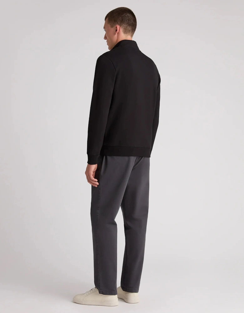 Remus Uomo Half Zip Long Sleeve Jersey Jumper BLACK