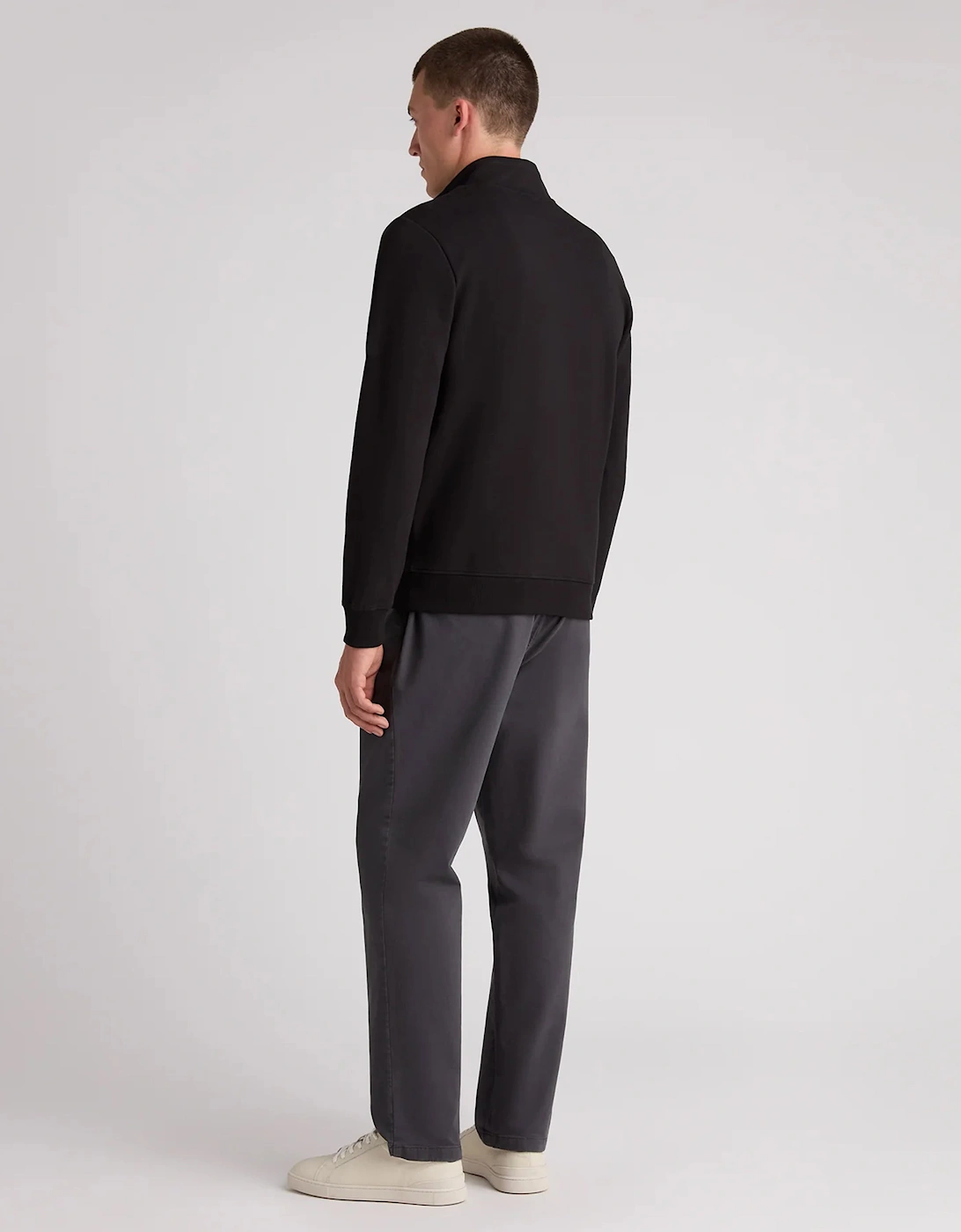 Remus Uomo Half Zip Long Sleeve Jersey Jumper BLACK