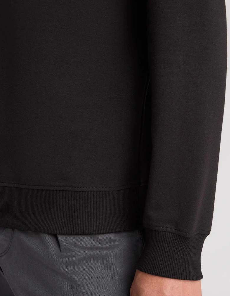 Remus Uomo Half Zip Long Sleeve Jersey Jumper BLACK