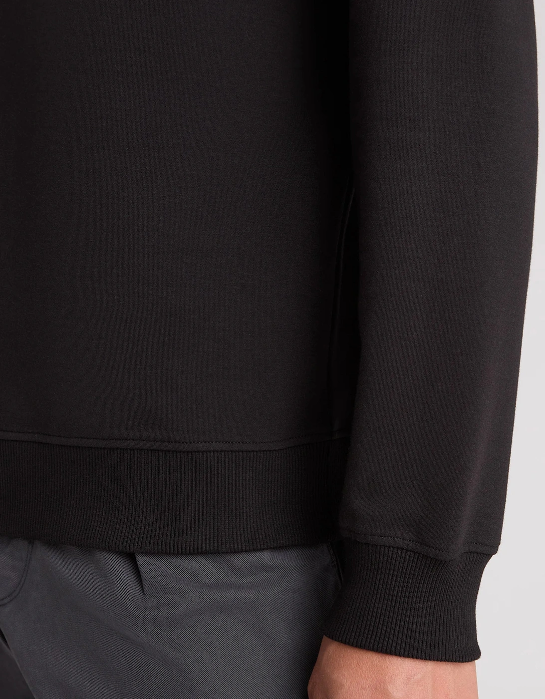 Remus Uomo Half Zip Long Sleeve Jersey Jumper BLACK