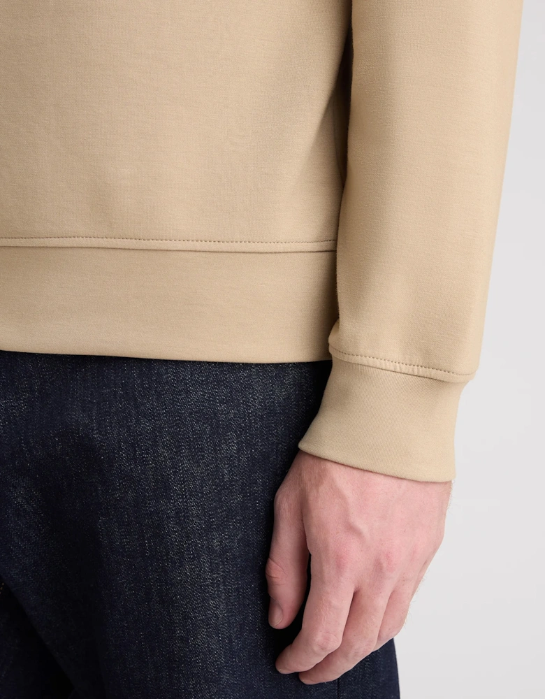 Remus Uomo Half Zip Long Sleeve Jersey Jumper STONE