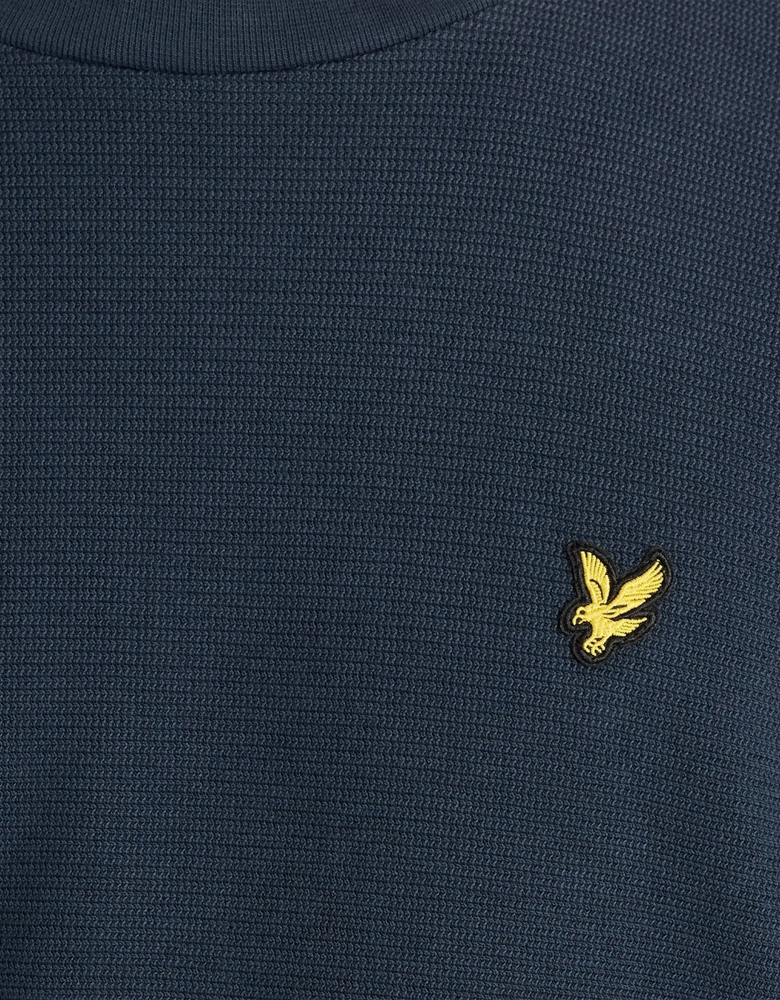 Textured Rib Crew Neck Sweatshirt