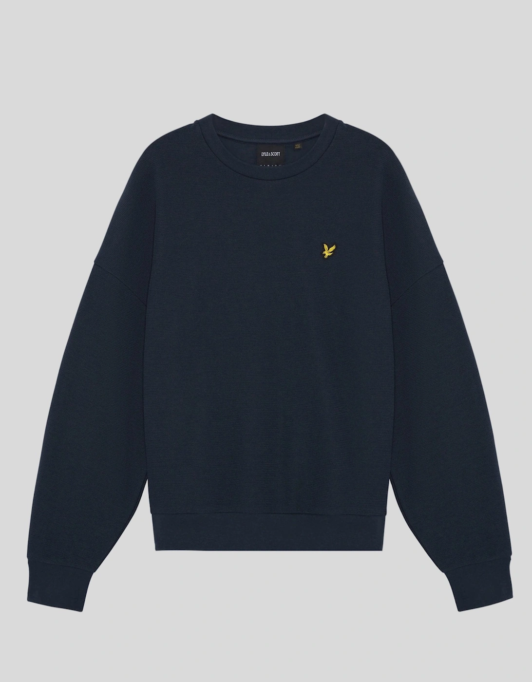 Textured Rib Crew Neck Sweatshirt