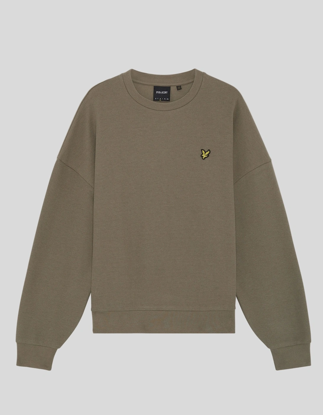 Textured Rib Crew Neck Sweatshirt