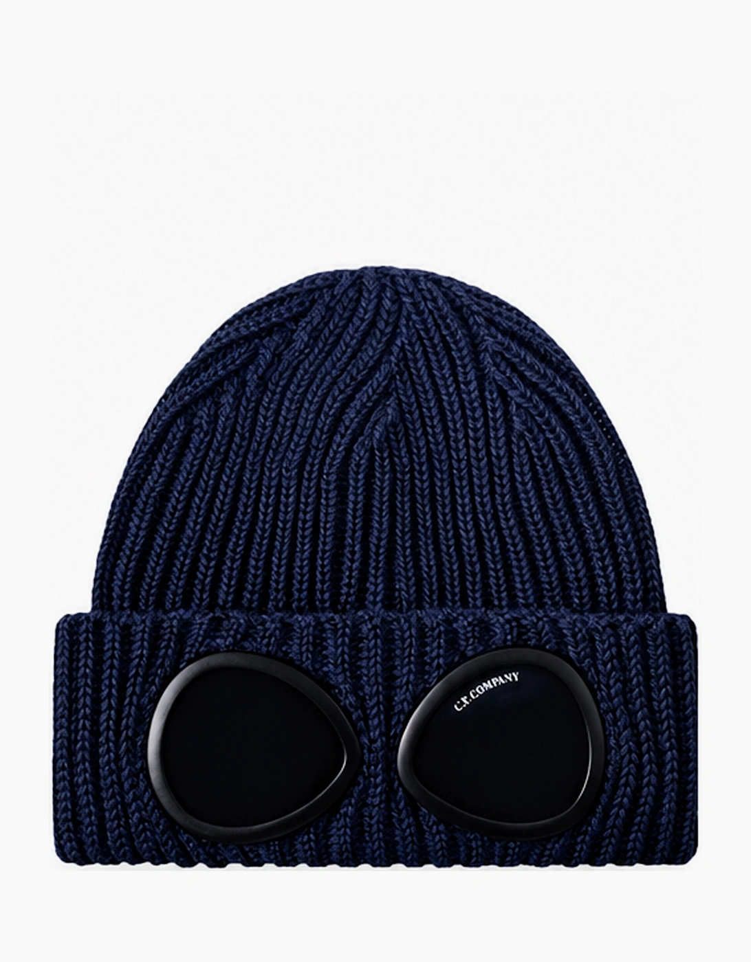 CP COMPANY EXTRA FINE KNITTED BEANIE TOTAL ECLIPSE