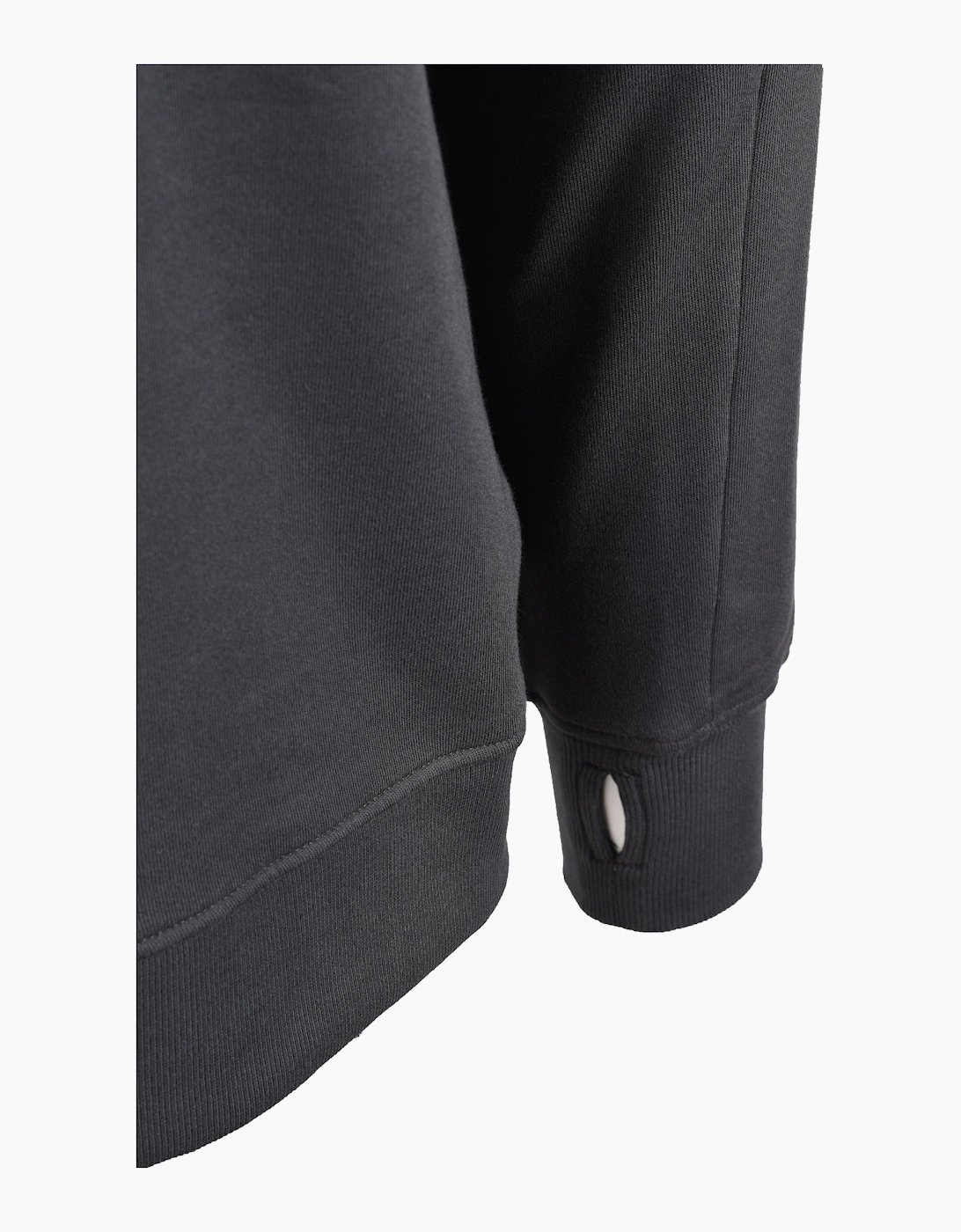 CP COMPANY DIAGONAL RAISED HALF ZIP SWEATSHIRT RAVEN
