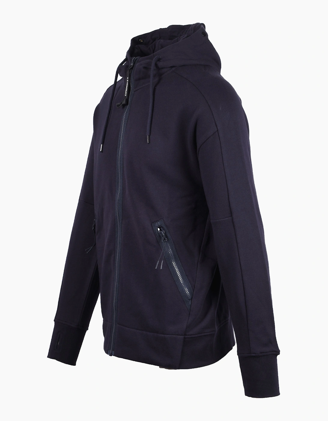 CP COMPANY DIAGONAL RAISED FLEECE GOGGLE ZIP SWEATSHIRT TOTAL ECLIPSE