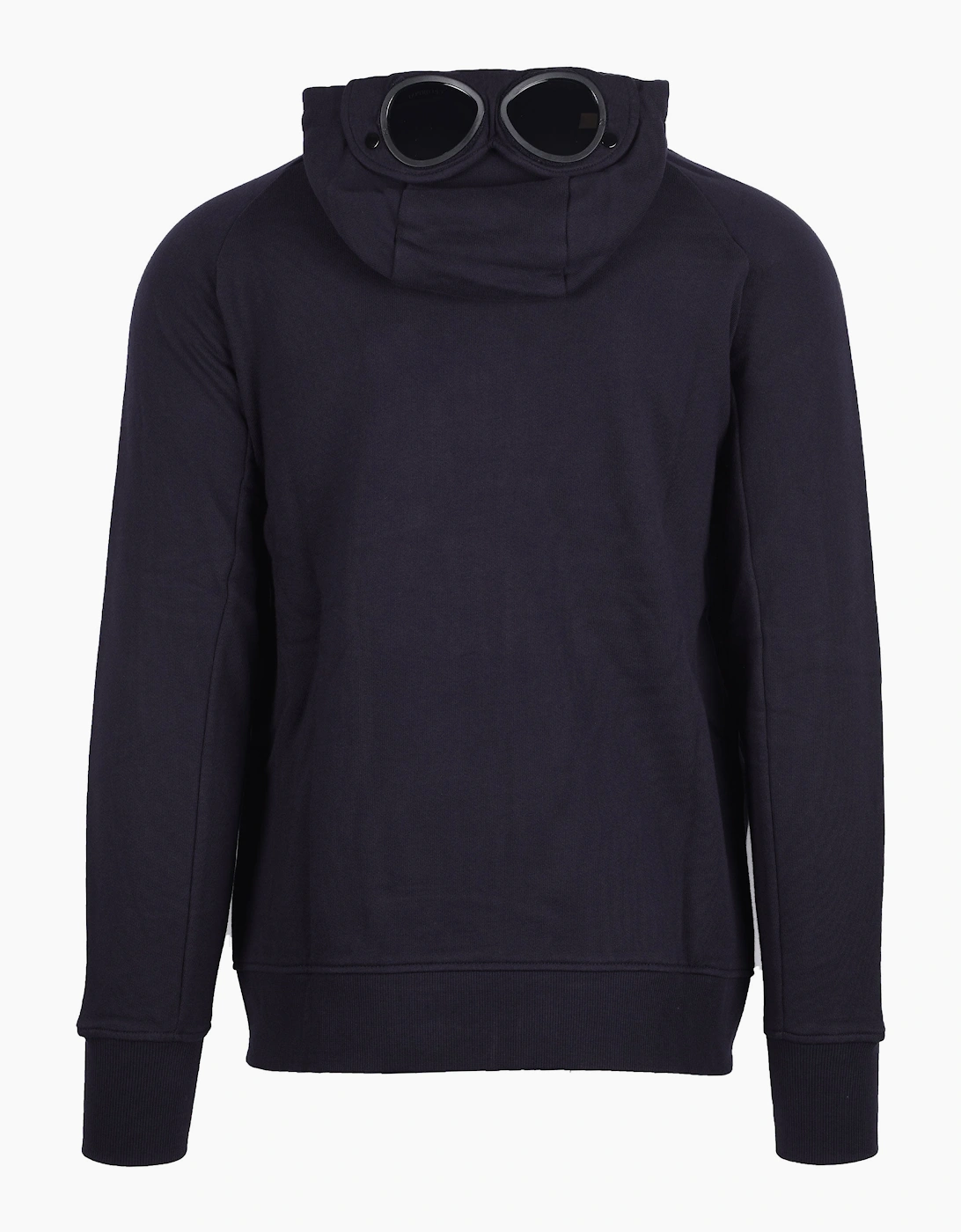 CP COMPANY DIAGONAL RAISED FLEECE GOGGLE ZIP SWEATSHIRT TOTAL ECLIPSE