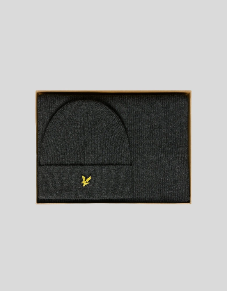 Lambswool Blend Scarf and Beanie Set