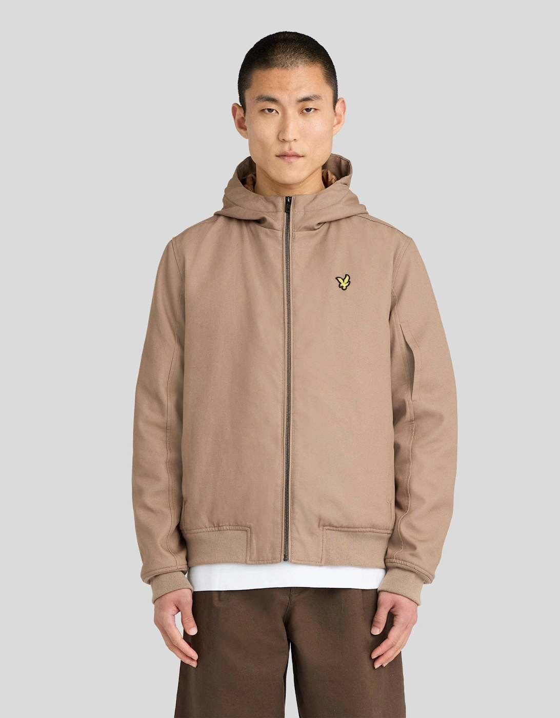Lyle And Scott Men's Padded Canvas Jacket - Brown - Size: 38/Regular