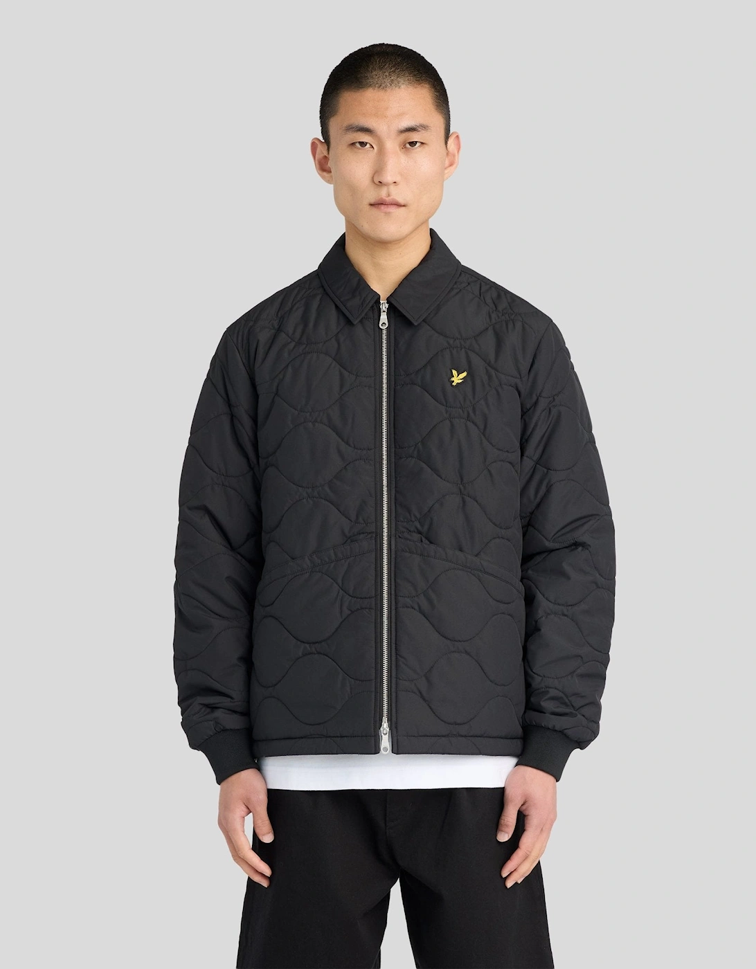 Lyle And Scott Men's Quilted Ripstop Jacket - Black - Size: 38/Regular