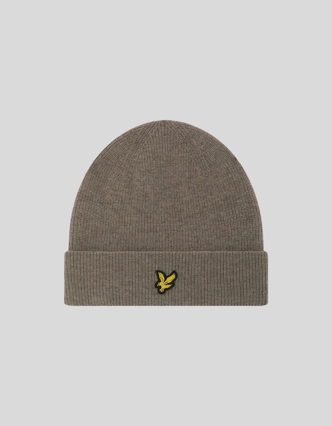 Lyle And Scott Men's Lambswool Blend Ribbed Beanie - Brown - Size: 1SZ