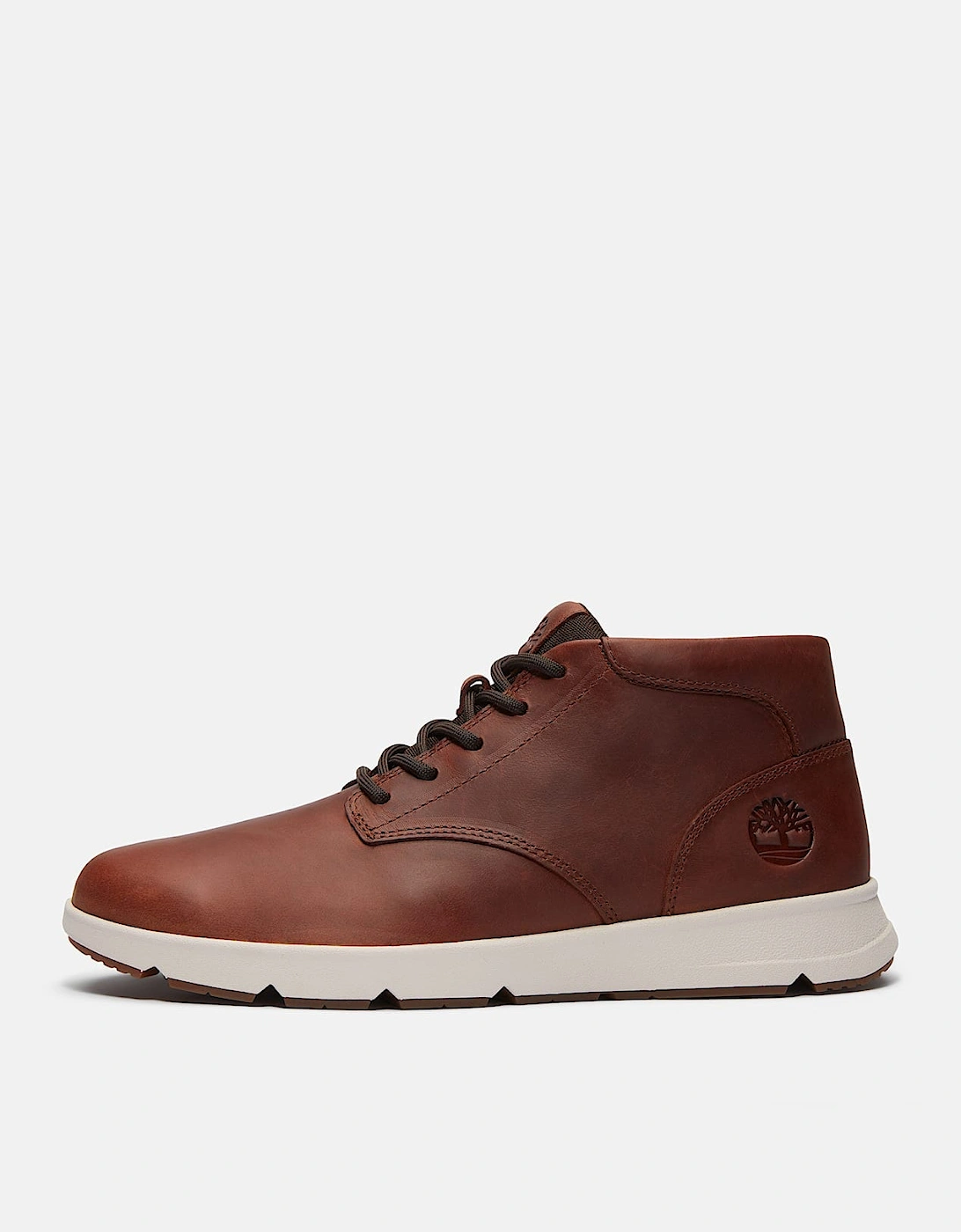 Timberland Parker Street Full Grain Leather Mid Mens Trainers - Rust
