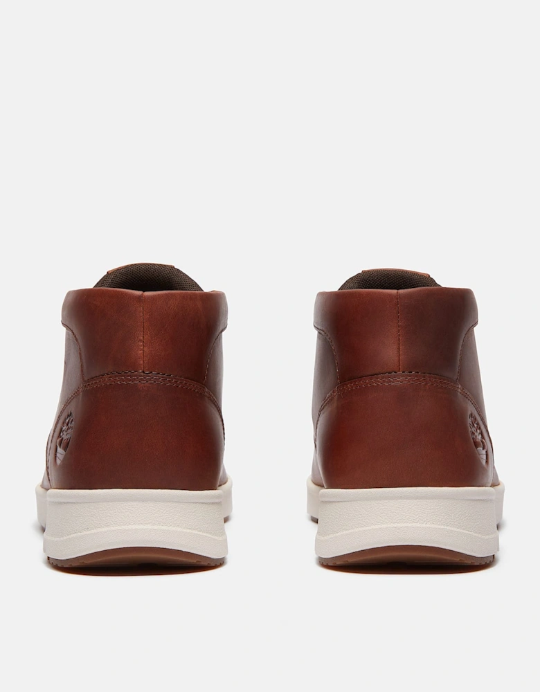 Timberland Parker Street Full Grain Leather Mid Mens Trainers - Rust