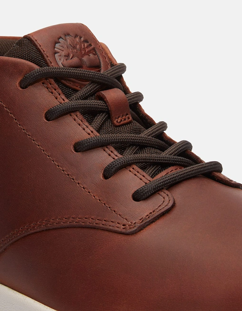 Timberland Parker Street Full Grain Leather Mid Mens Trainers - Rust