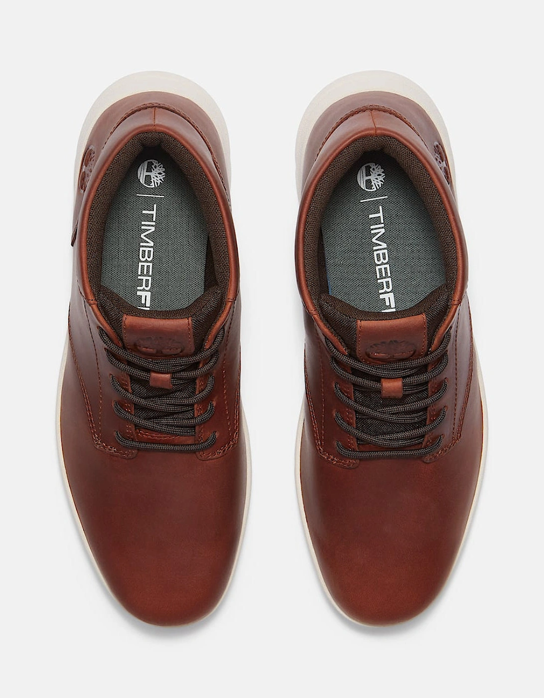 Timberland Parker Street Full Grain Leather Mid Mens Trainers - Rust