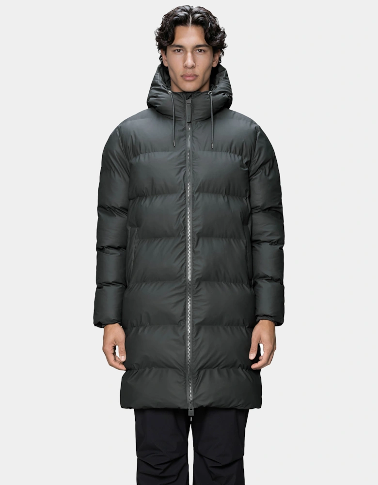 Rains Alta Long Unisex Puffer Jacket - 153 Dark Grey
