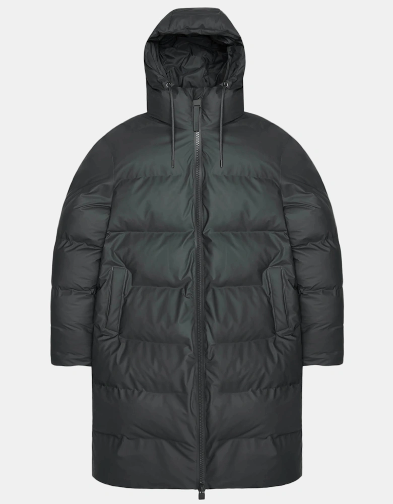Rains Alta Long Unisex Puffer Jacket - 153 Dark Grey