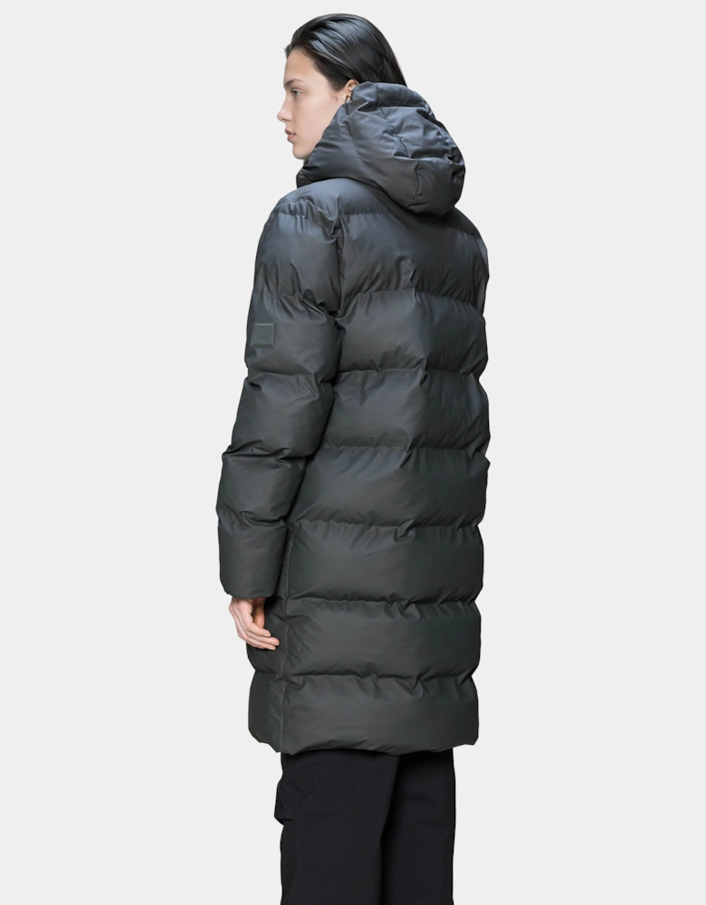 Rains Alta Long Unisex Puffer Jacket - 153 Dark Grey