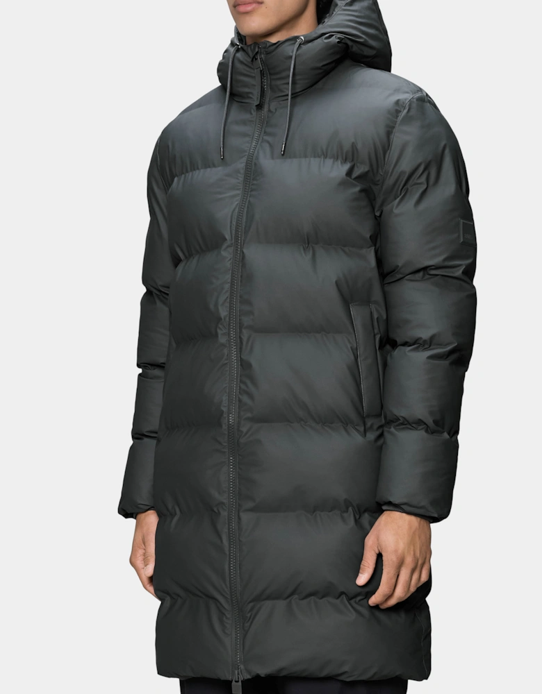 Rains Alta Long Unisex Puffer Jacket - 153 Dark Grey