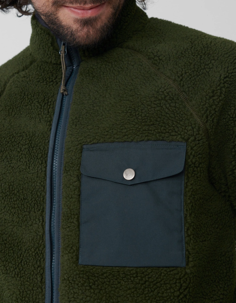 Fjallraven Vardag Pile Mens Fleece - Deep Forest 662