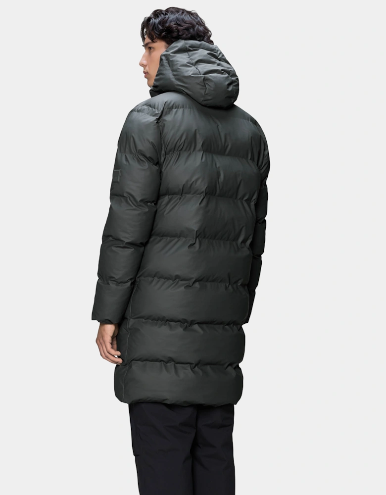 Rains Alta Long Unisex Puffer Jacket - 153 Dark Grey