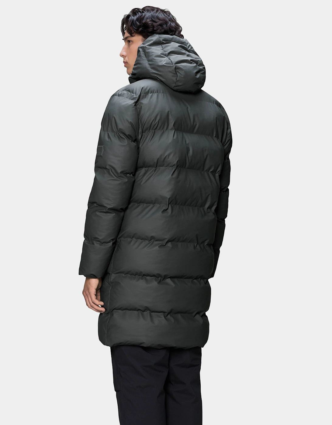 Rains Alta Long Unisex Puffer Jacket - 153 Dark Grey
