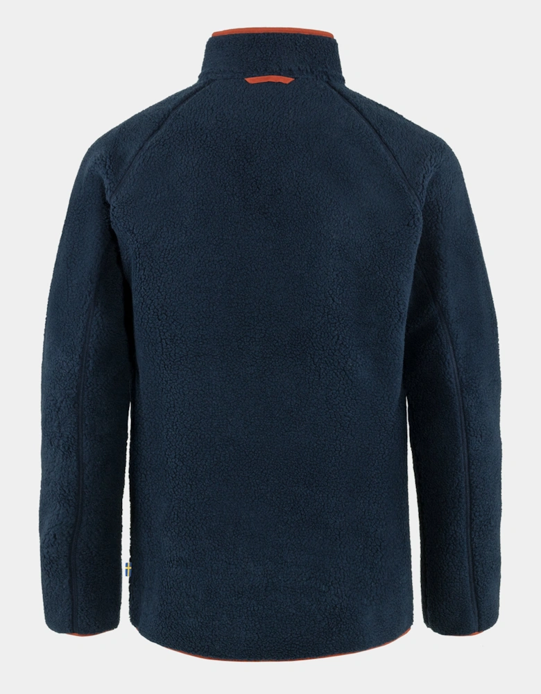 Fjallraven Vardag Pile Mens Fleece - Navy-Autumn Leaf 560-215