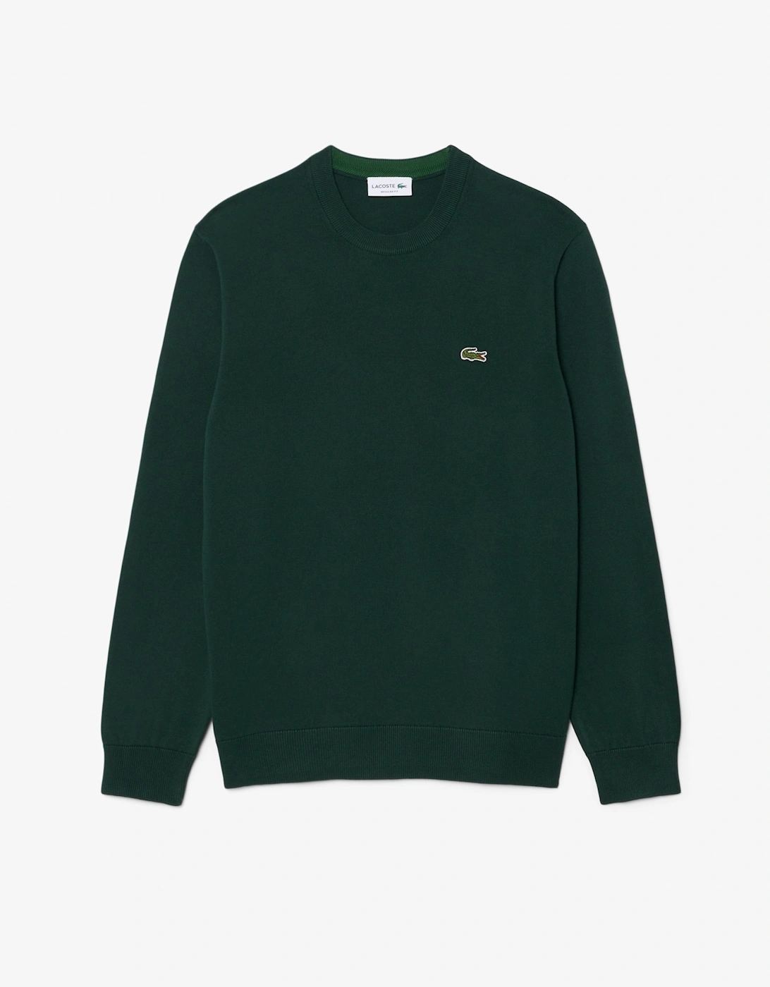 Lacoste Mens Organic Cotton Crew Neck Sweater - Sinople YZP