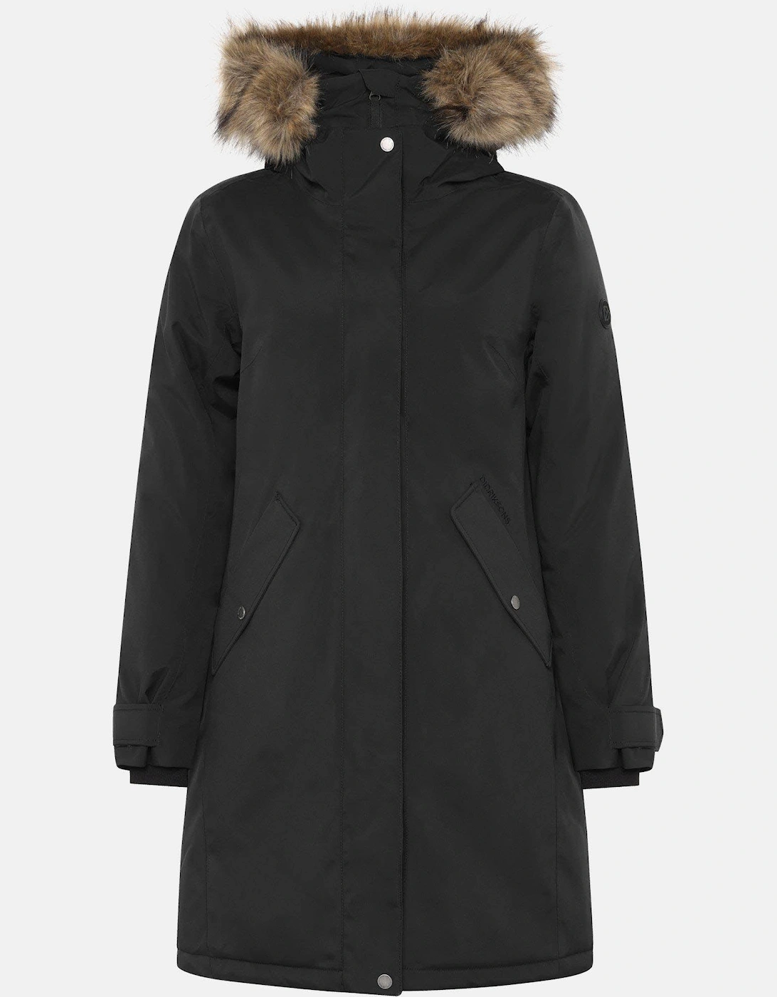 Women's Didriksons Womens Erna Parka 2 - Black 060 - Size: 10