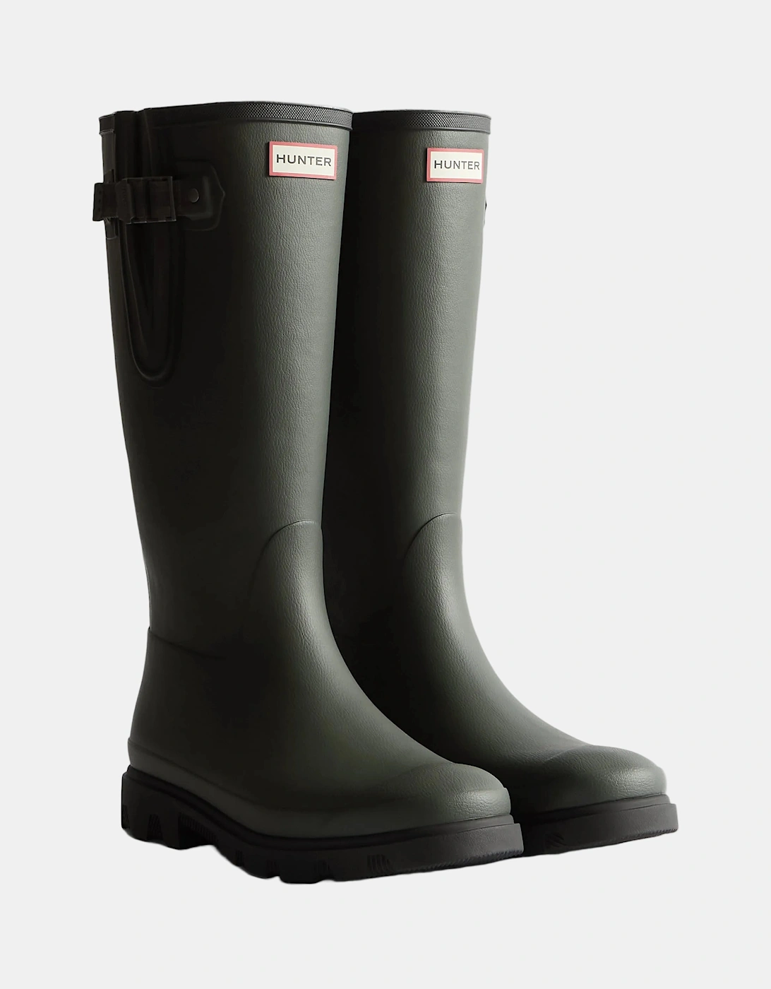 Hunter Unisex Downpour Adjustable Boot - Dark Olive/Black