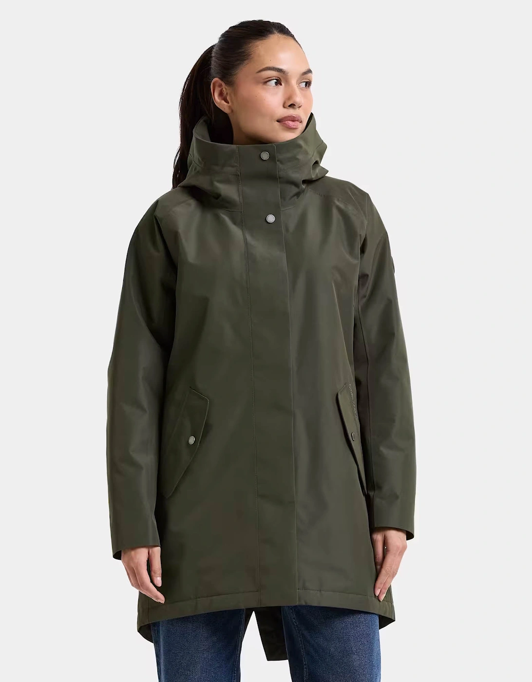 Women's Didriksons Womens Alana Parka 2 - Deep Green 300 - Tan - Size: 10