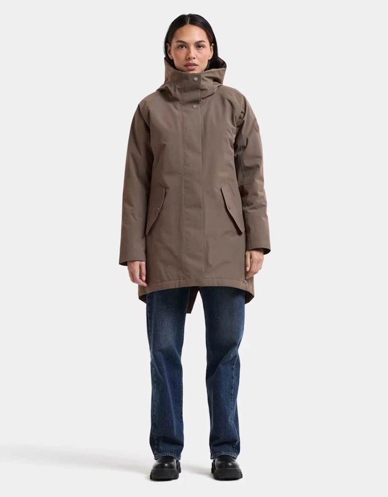 Didriksons Womens Alana Parka 2 - Mocha Brown F07