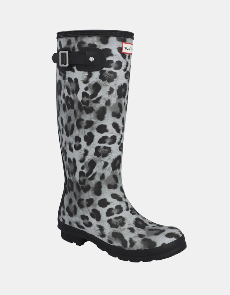 Hunter Womens Original Tall Insulated Snow Leopard Boot - Snow Leopard/Black