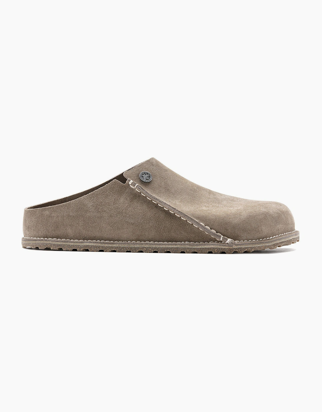 Birkenstock Zermatt Premium Suede Leather Womens Clogs - Grey Taupe
