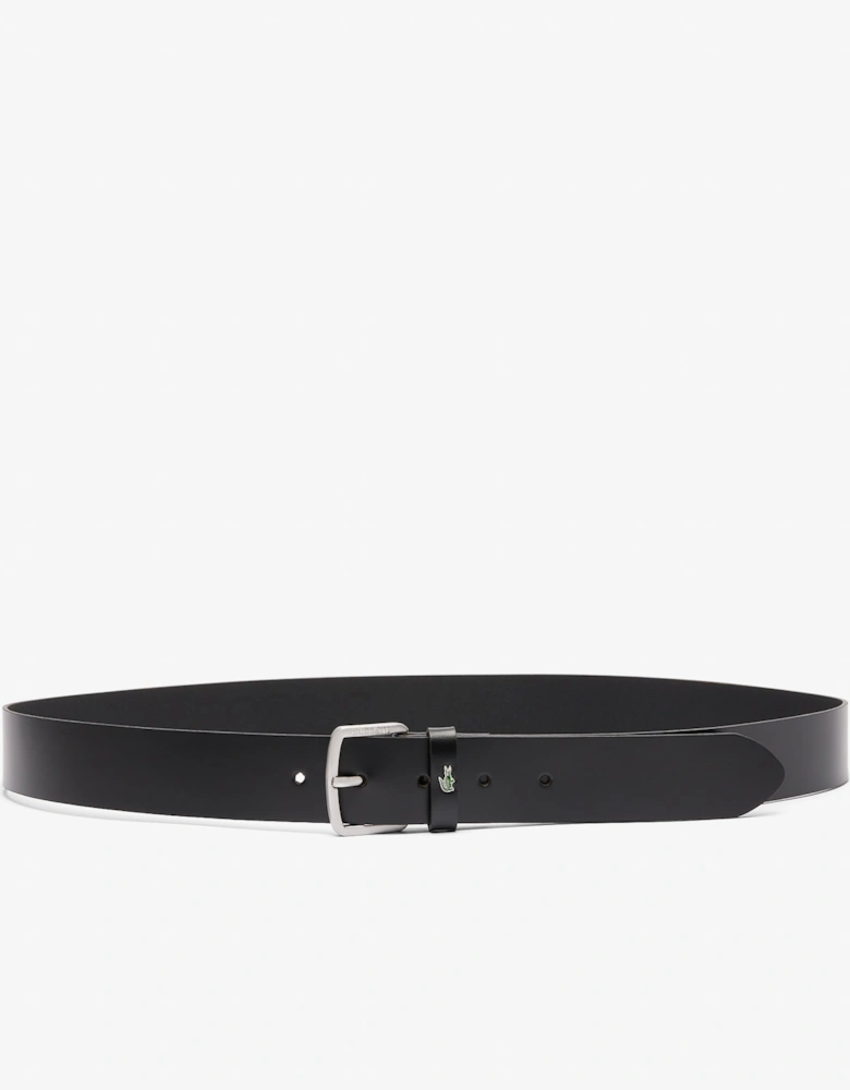 Lacoste Raw Edge Mens Leather Belt - Noir 000