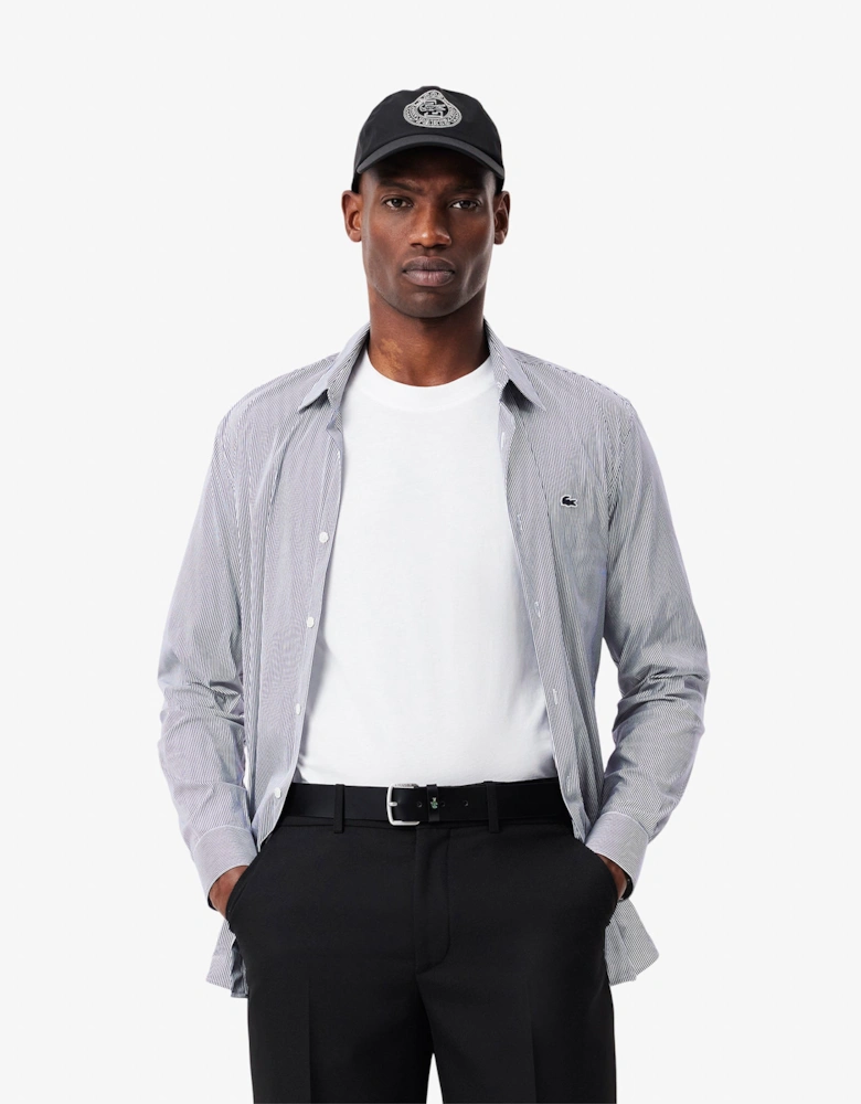 Lacoste Raw Edge Mens Leather Belt - Noir 000