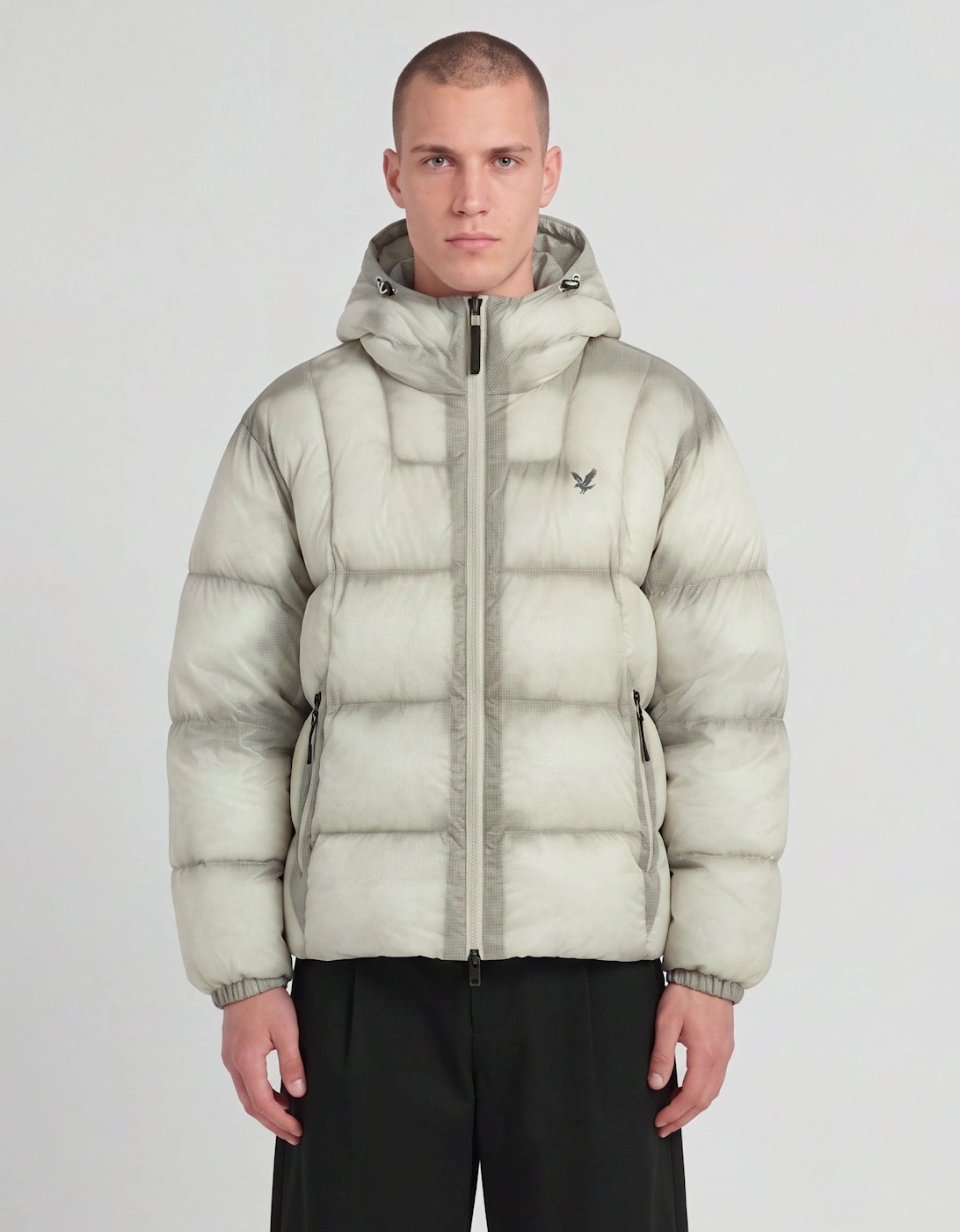 Lyle And Scott Men's Translucent Puffer Jacket - White - Size: 38/Regular