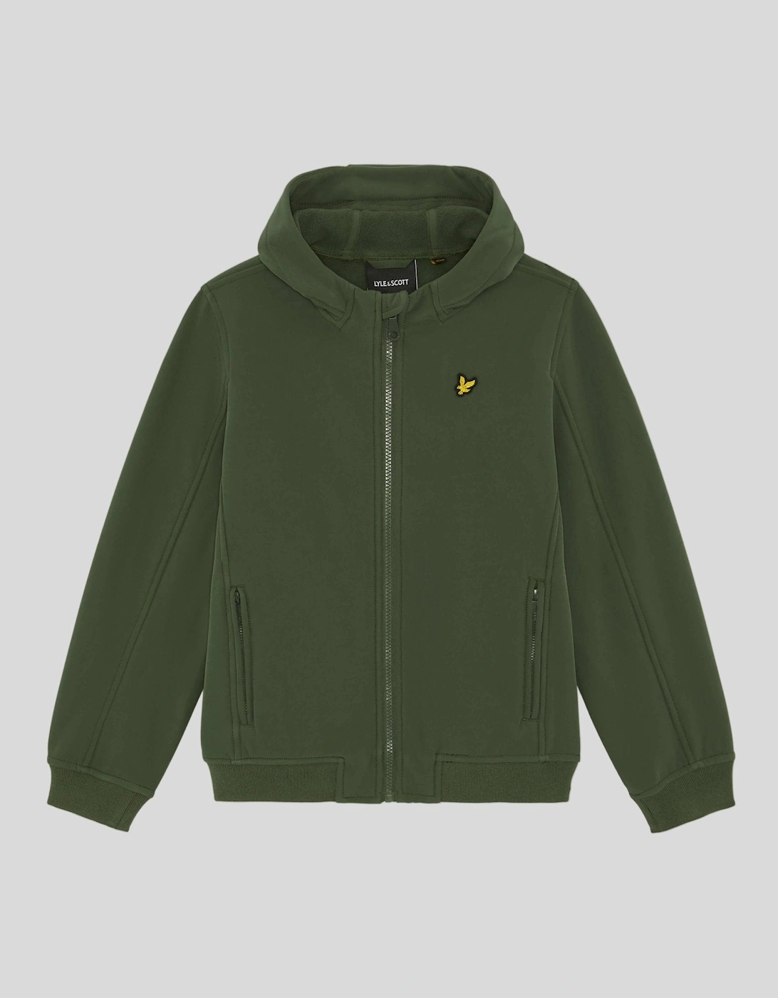 Lyle And Scott Boy's Softshell Hooded Jacket - Green - Size: 12/13