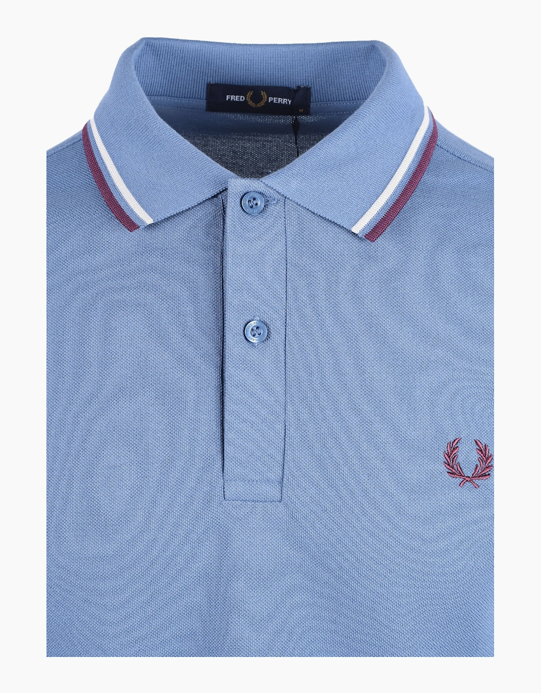 FRED PERRY TWIN TIPPED POLO ACEBLUE/SLT/PLUM