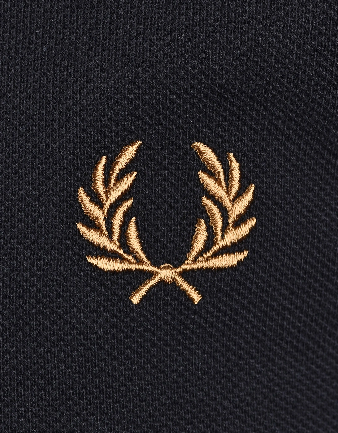 FRED PERRY TWIN TIPPED POLO BLK/SNOWWHT/BRNZ