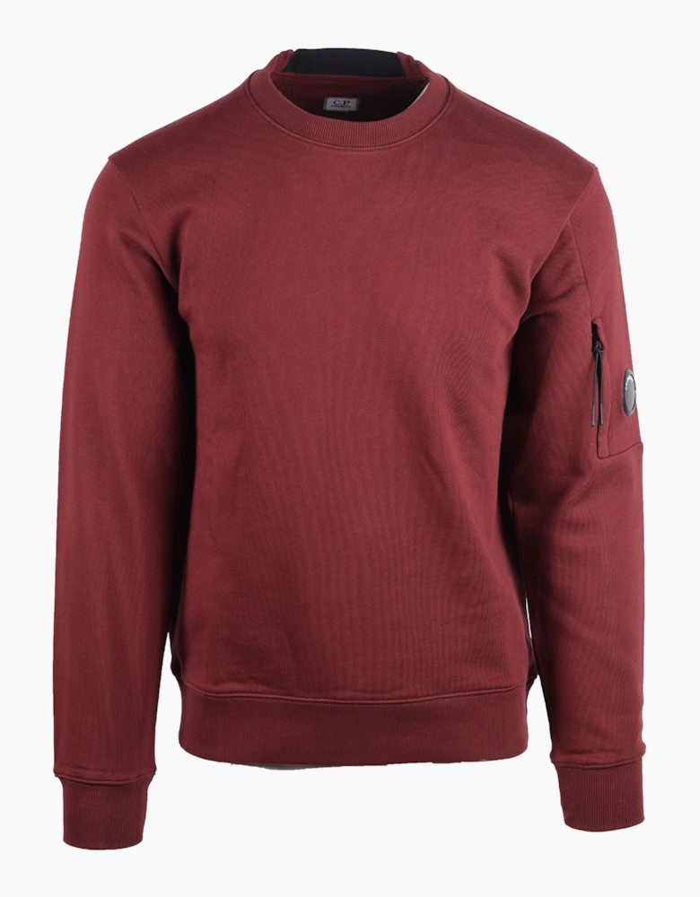 CP COMPANY DIAGONAL RAISED SWEATSHIRT ANDORRA RED