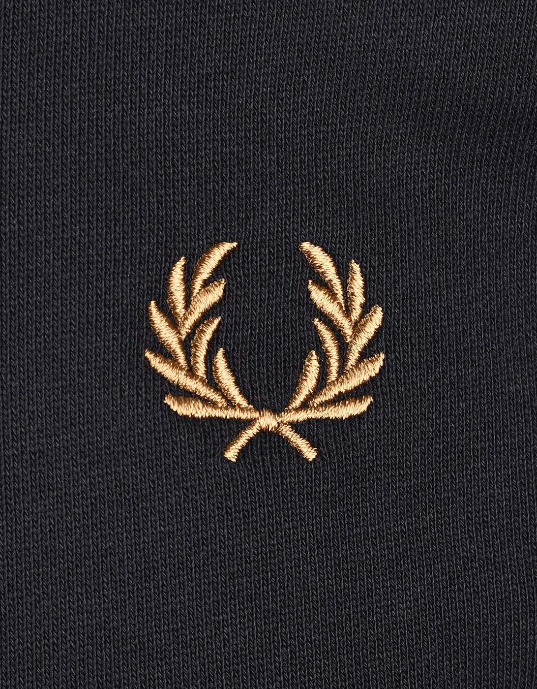 FRED PERRY HALF ZIP SWEATSHIRT BLACK/ SNOW WHITE/ BRONZE