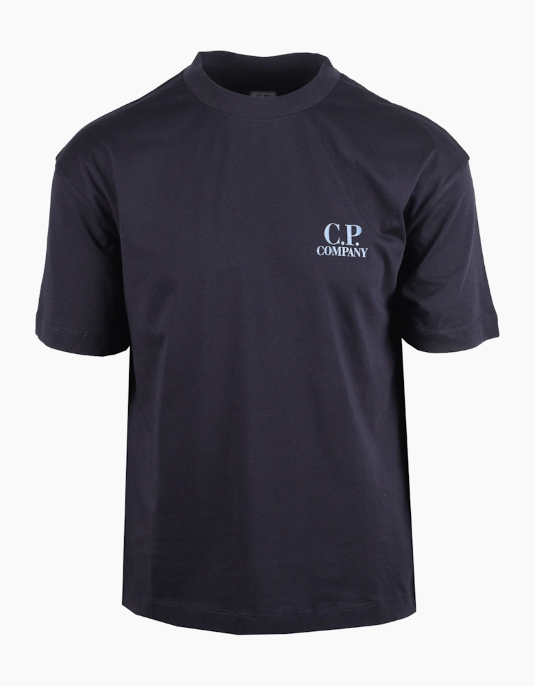 CP COMPANY FRONT & BACK PRINT T-SHIRT TOTAL ECLIPSE