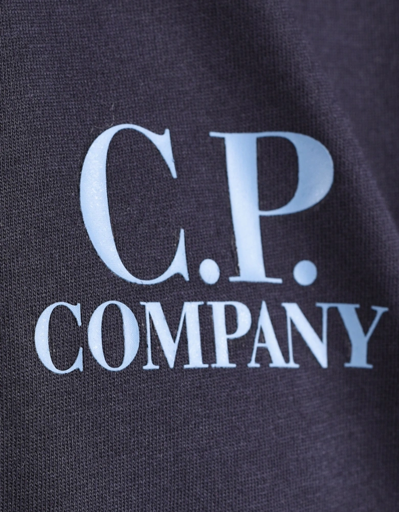 CP COMPANY FRONT & BACK PRINT T-SHIRT TOTAL ECLIPSE