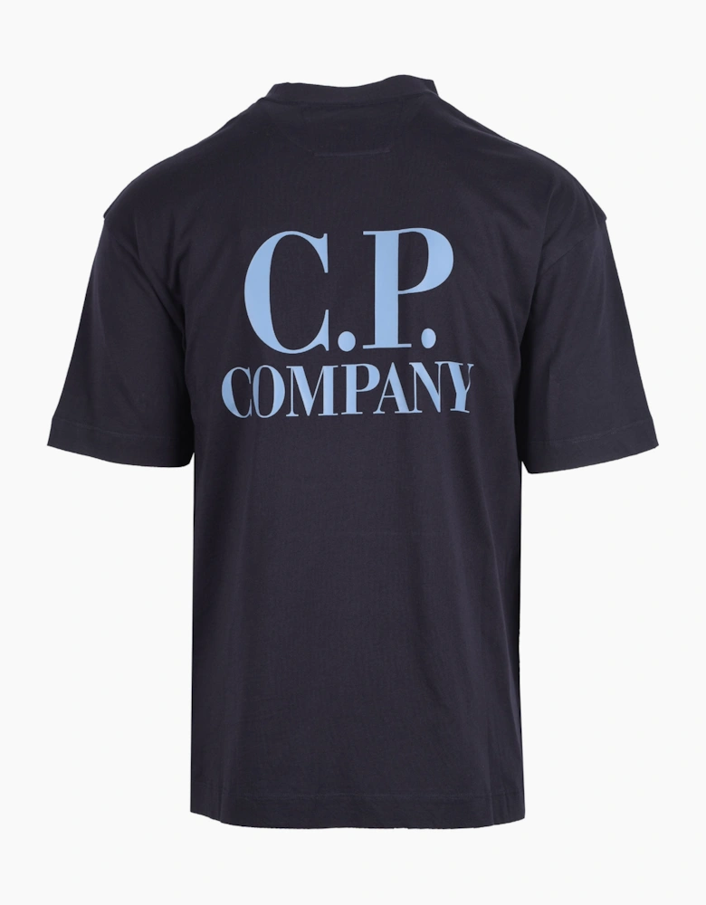 CP COMPANY FRONT & BACK PRINT T-SHIRT TOTAL ECLIPSE