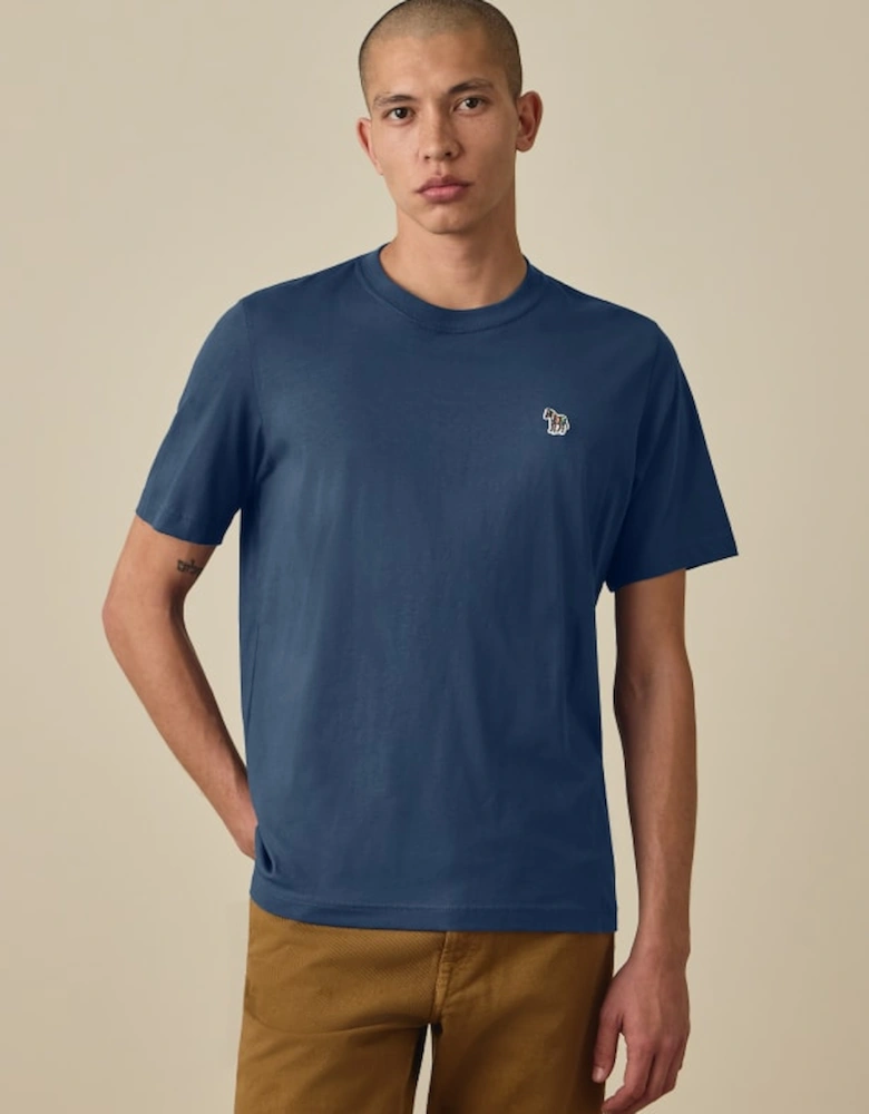 PS Paul Smith Reg Fit Zebra T-Shirt 46E Blue