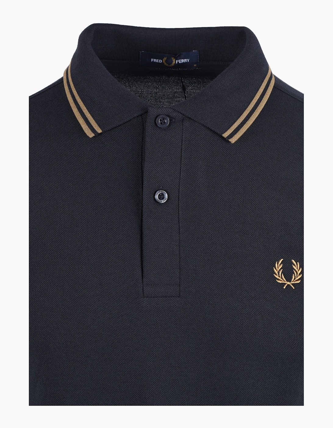 FRED PERRY TWIN TIPPED POLO NAVY/BRONZE