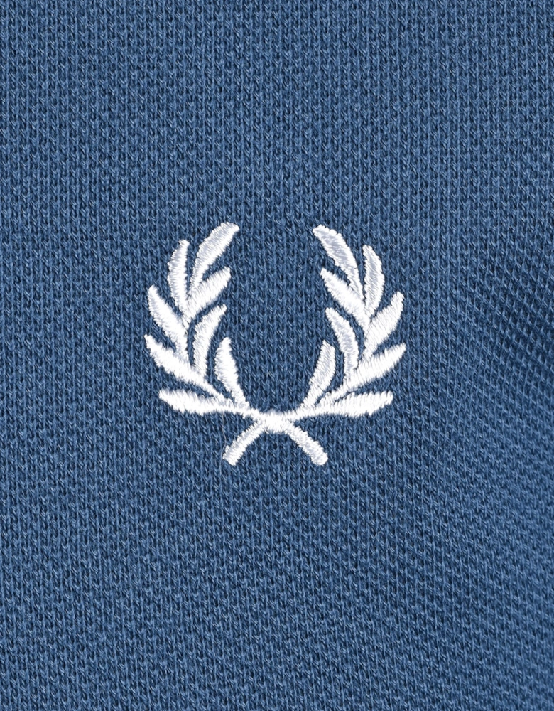 FRED PERRY PLAIN POLO SHIRT MID BLUE