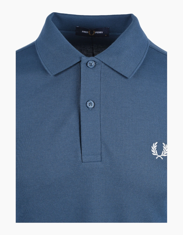 FRED PERRY PLAIN POLO SHIRT MID BLUE